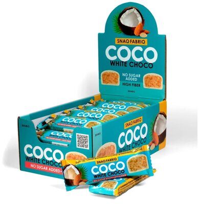 SNAQ FABRIQ COCO (Кокосовый батончик в шоколаде, без сахара)